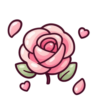Handmade marshmallow rose bloom