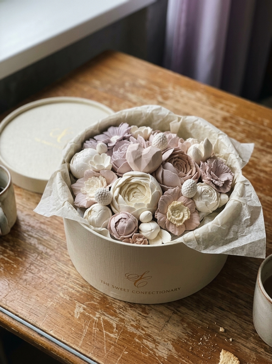 Artisan marshmallow flowers