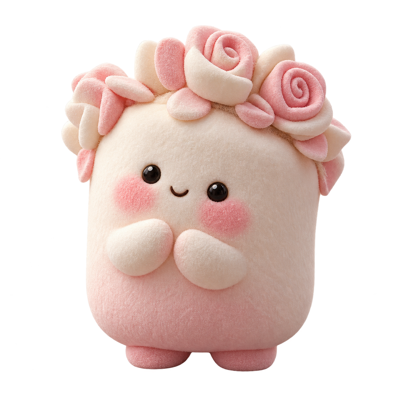 Friendly artisan marshmallow bloom mascot